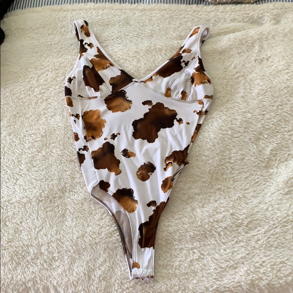 Cow print bodysuit